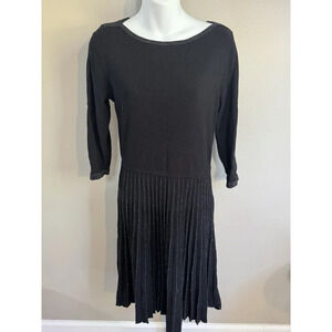 Ann Taylor LOFT Black Knit Dress Christmas New Years